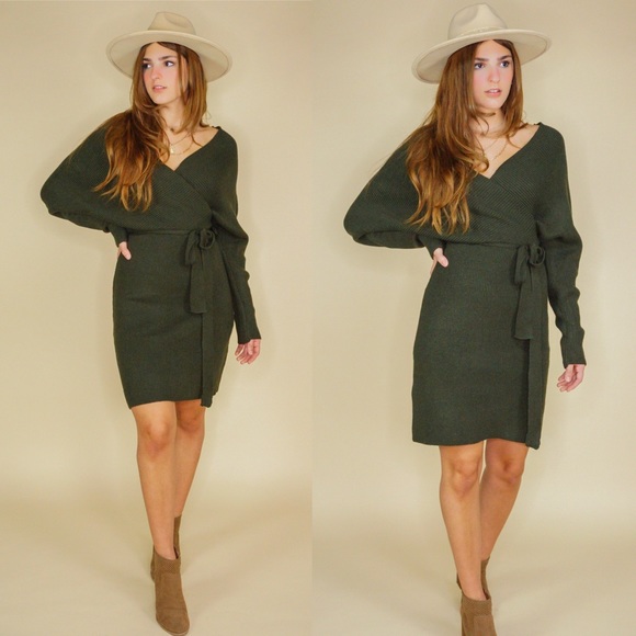 π The Kate Sweater Wrap Dress - Picture 3 of 3